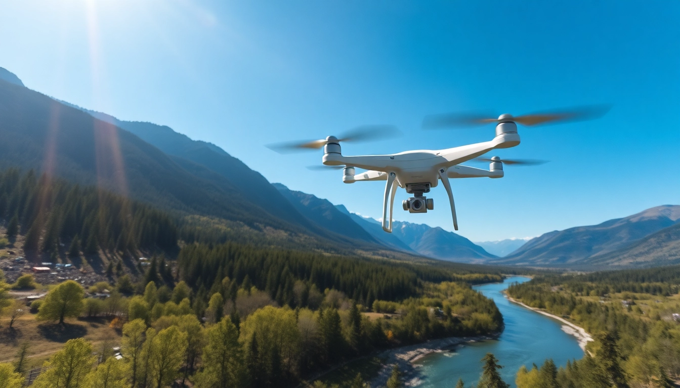 Showcase the best drone for beginners photography capturing a picturesque landscape with vibrant colors and natural lighting.