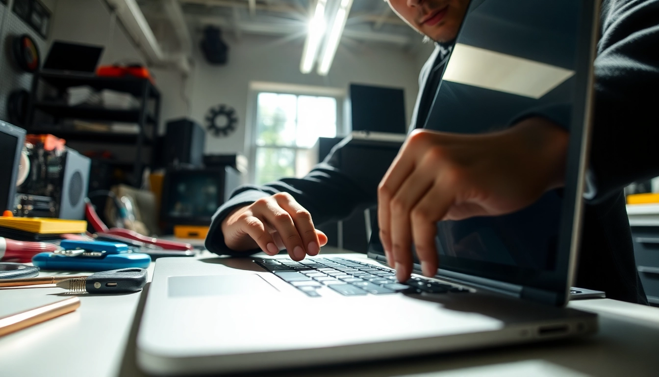 Riparazione computer settimo torinese con un tecnico esperto al lavoro.