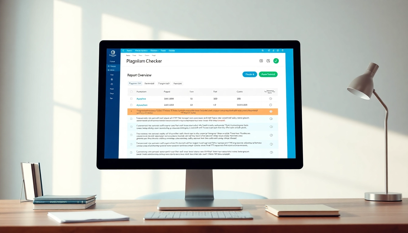 Preview of a plagiarism checker interface highlighting text matches for easy detection.