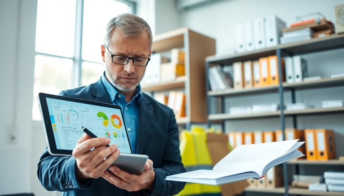 Analyze nvq level 6 occupational health and safety answers with a safety consultant in a modern office.
