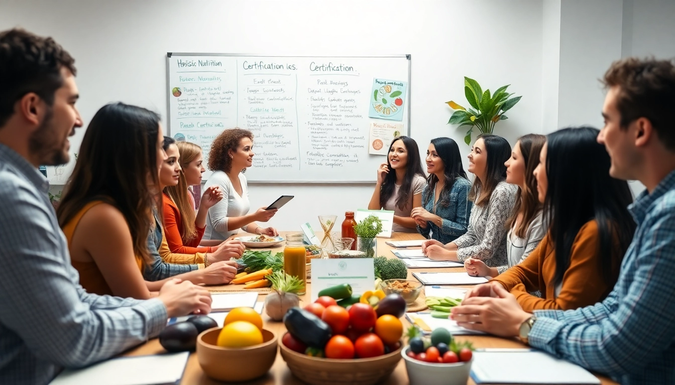 Join a professional holistic nutrition certification workshop with engaged participants and vibrant learning materials.