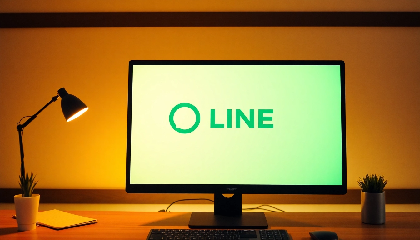 Access the line下载電腦版 on a sleek desktop, showcasing features for enhanced user connectivity.