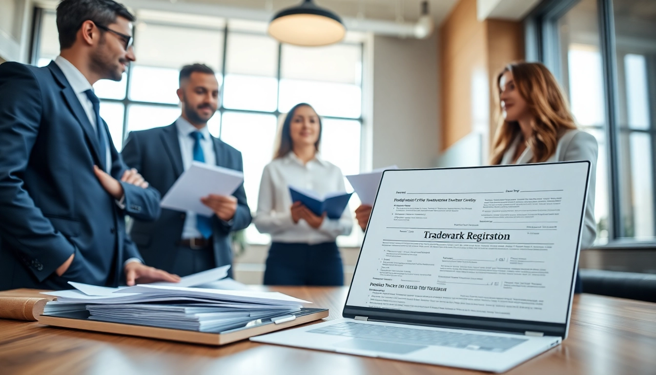 Facilitating trademark registration in India and US with focused legal consultation in an office.