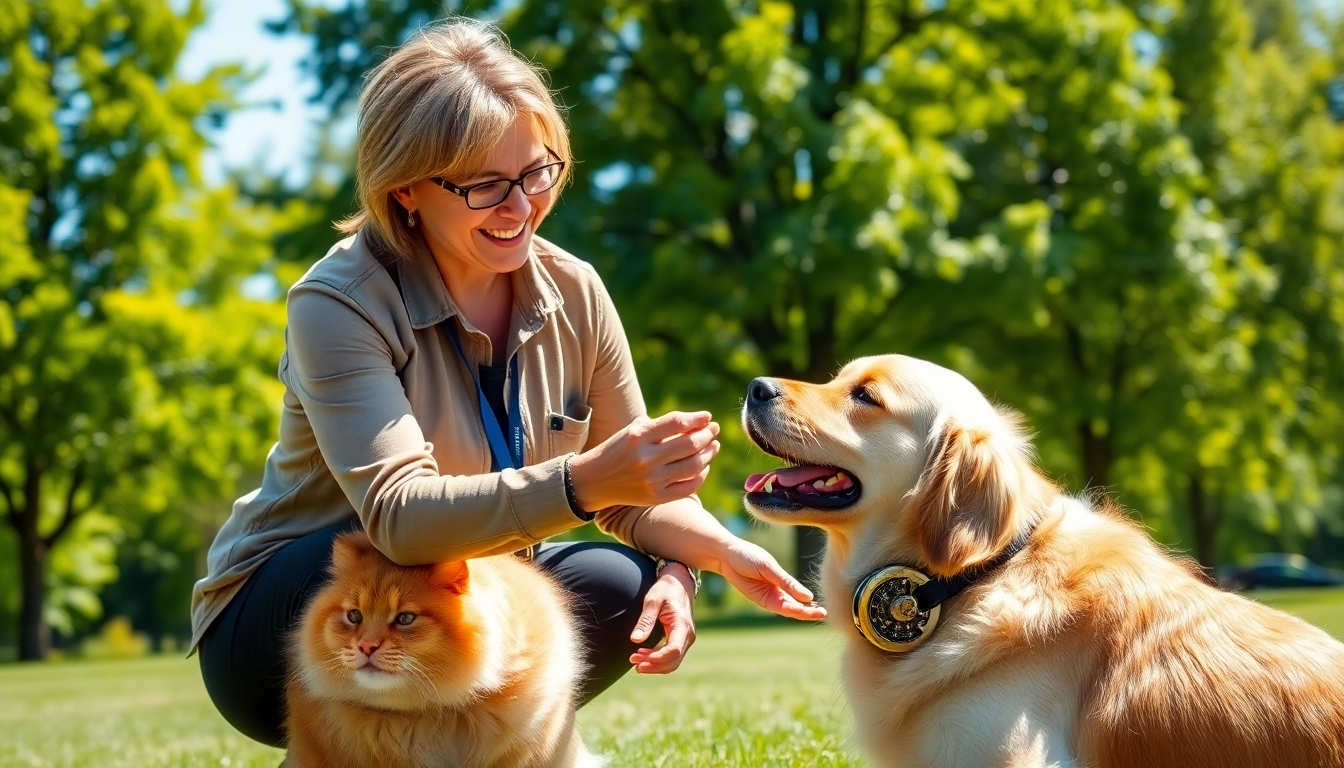Engaging in Dog Training Irvine with a trainer and dog for positive reinforcement techniques.