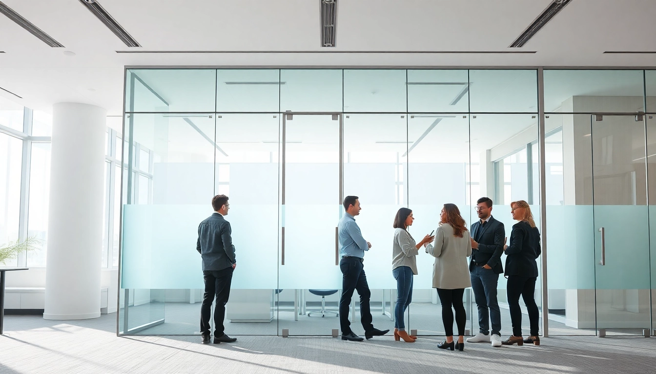 Enhance your workspace with movable glass partitions featuring sleek designs and modern aesthetics.