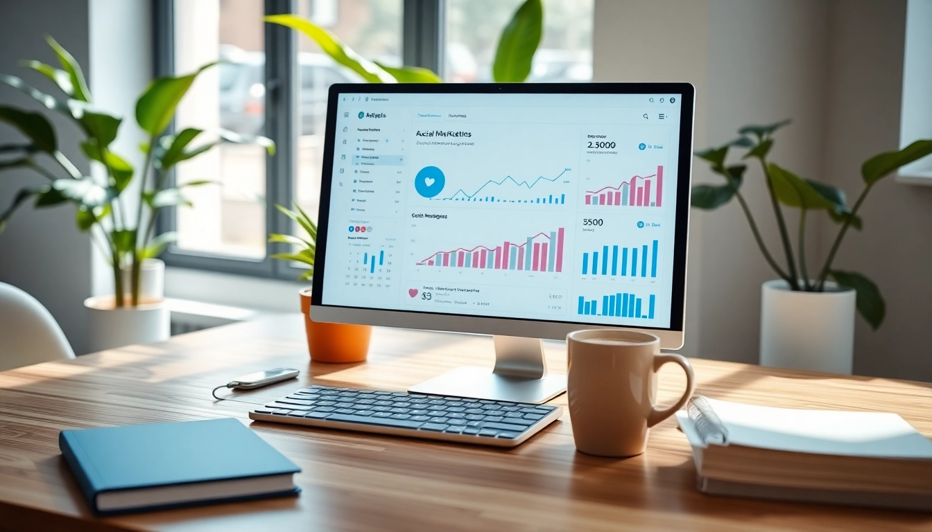 Drive social media marketing edmonton success with a professional digital workspace setup.