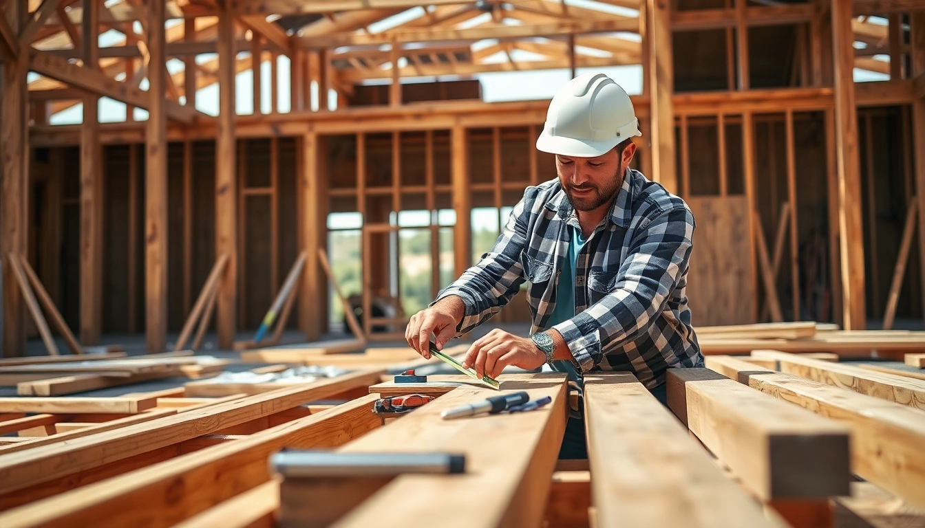 Carpentry apprenticeship near me featuring a skilled carpenter working professionally on-site.