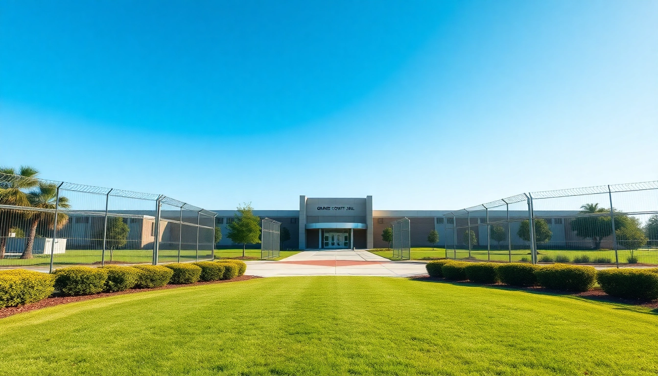 Visual representation of Orange County Jail showcasing the facility's modern architecture.