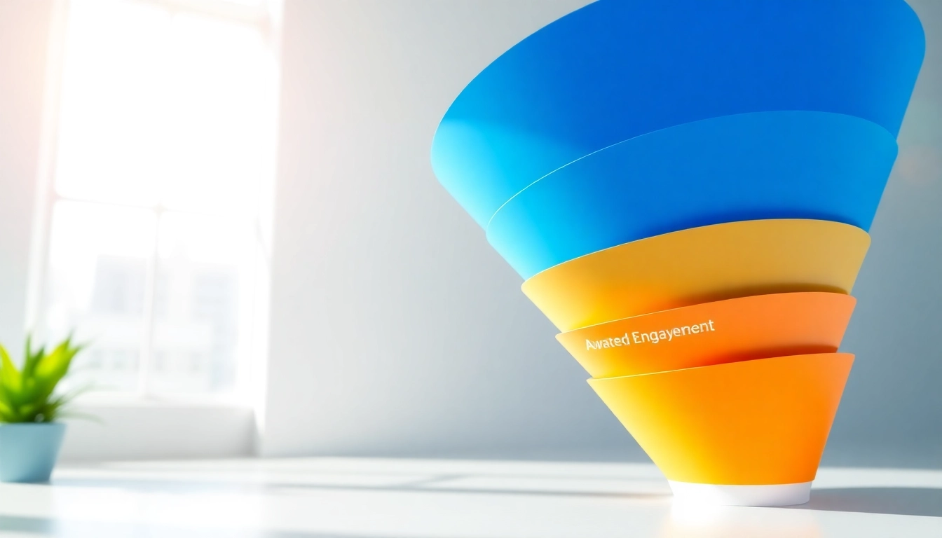 Visual representation of funnels for course creators illustrating stages from awareness to conversion