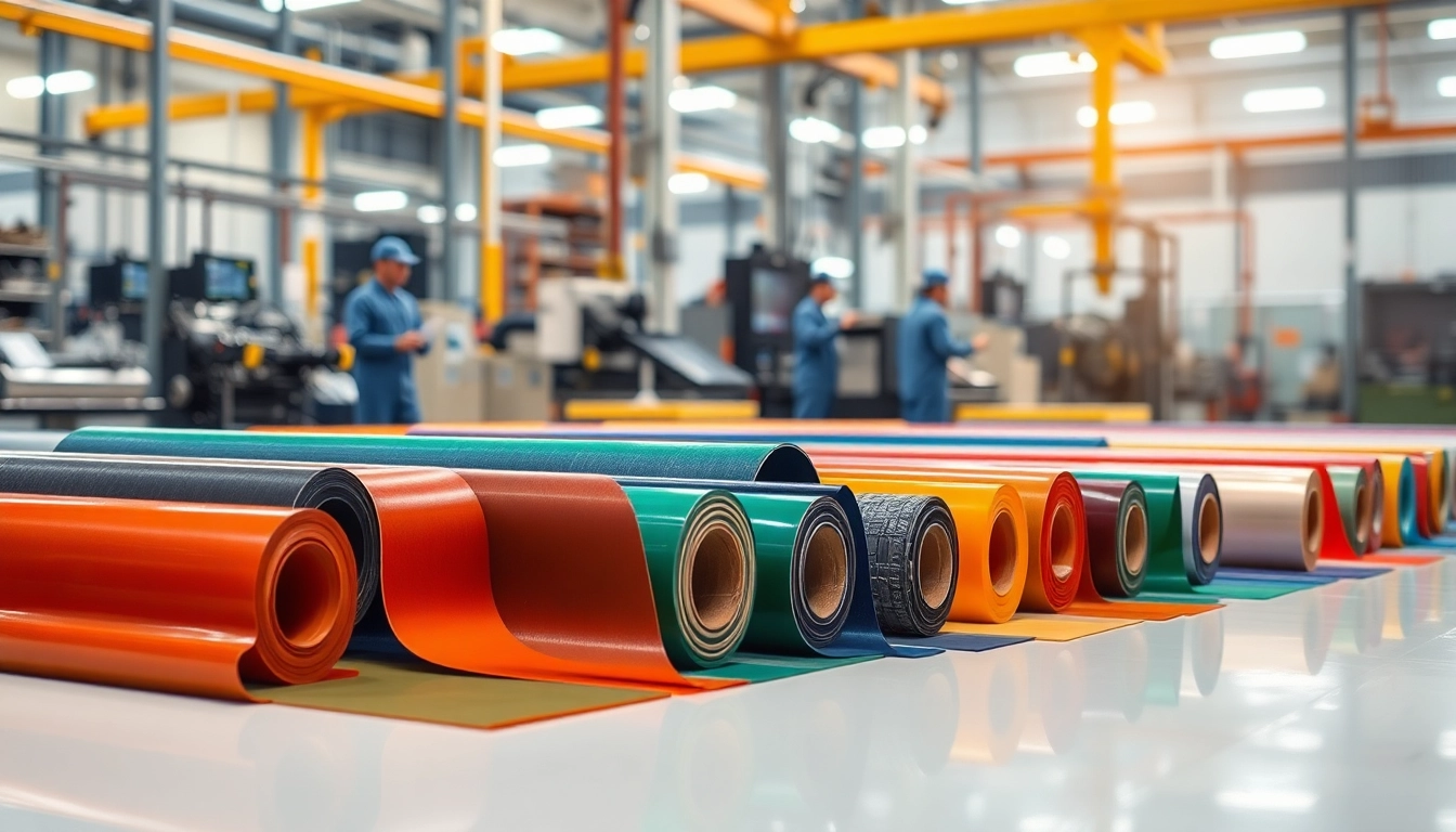 Highlighting epoxy prepregs rolls displayed in a bright industrial workspace showcasing innovation.