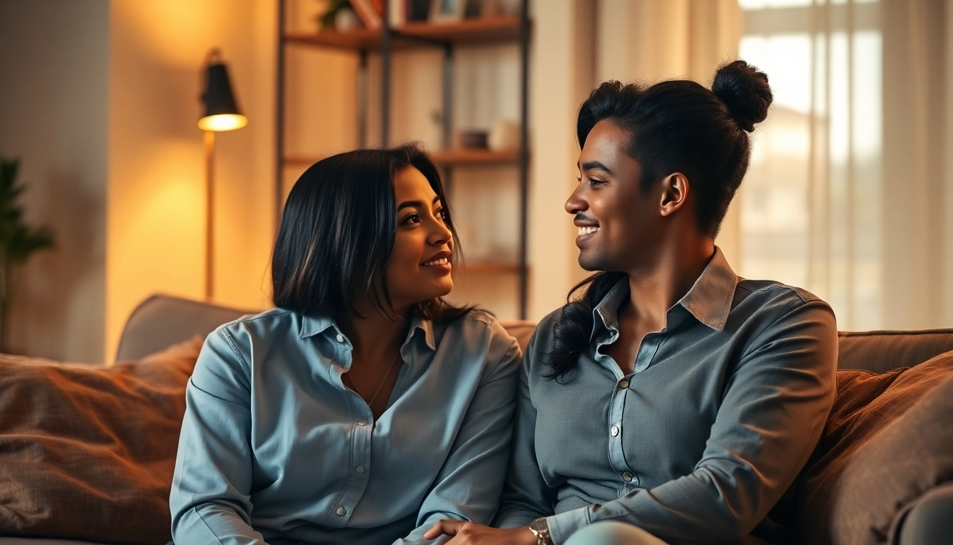 Couple communicating effectively in relationships showcasing trust and emotional connection.