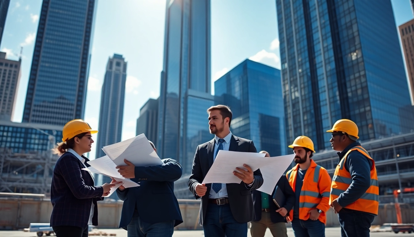 Showcase of New York City Commercial General Contractor team collaborating on a building project