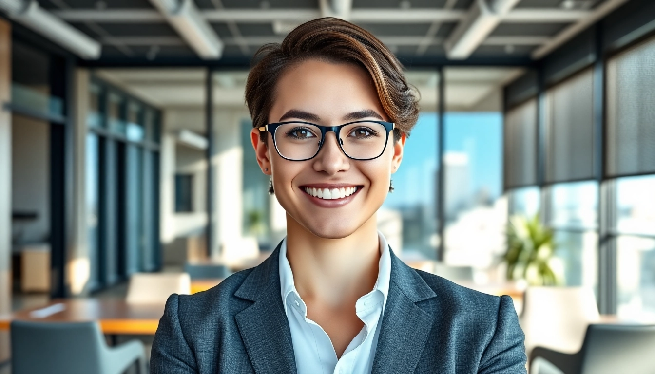Captivating Denver Professional Headshots showcasing a confident business professional in a modern office.