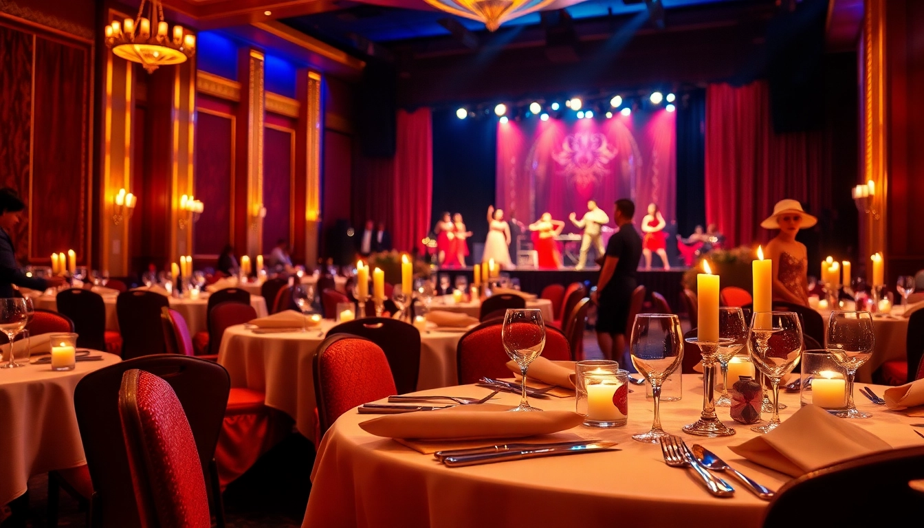 Experience captivating dinner shows vegas at a lavish restaurant setting with live performances.