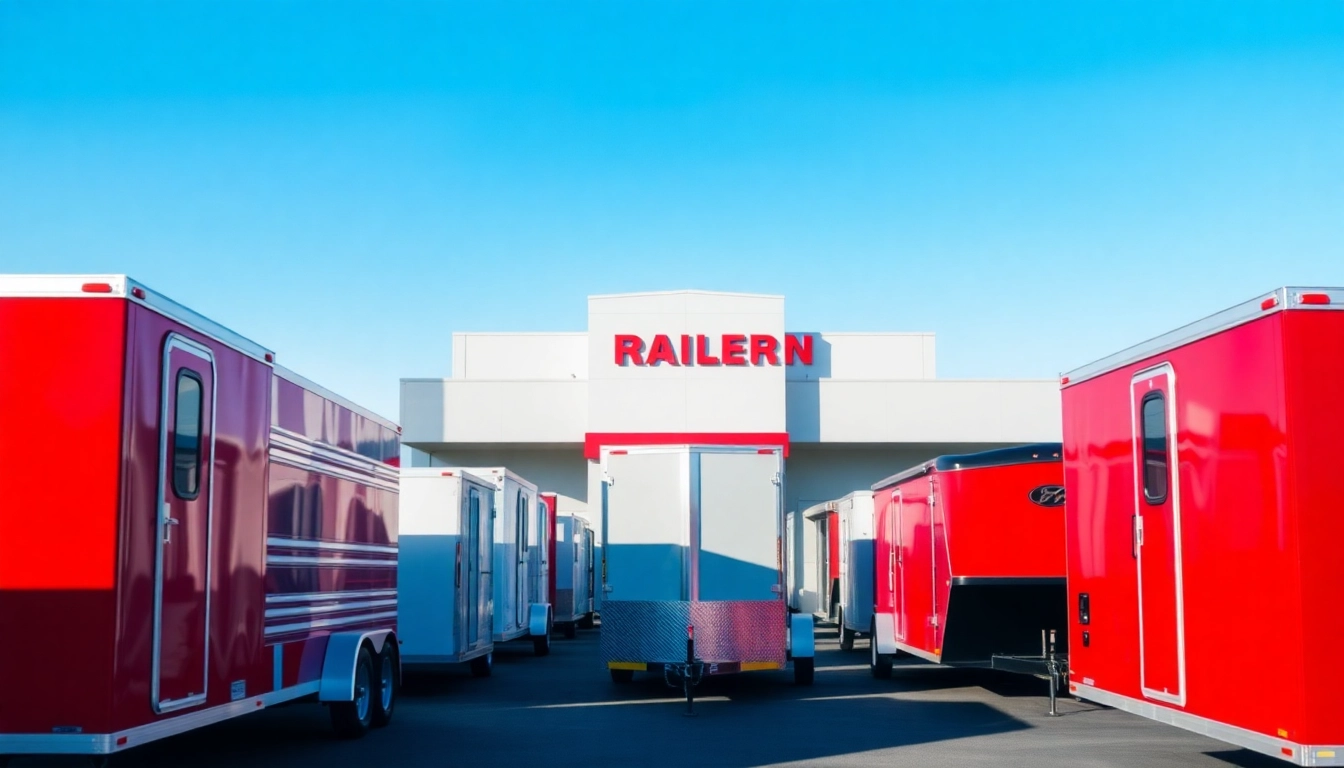 Explore diverse trailers for sale in Massachusetts showcased at a vibrant dealership.