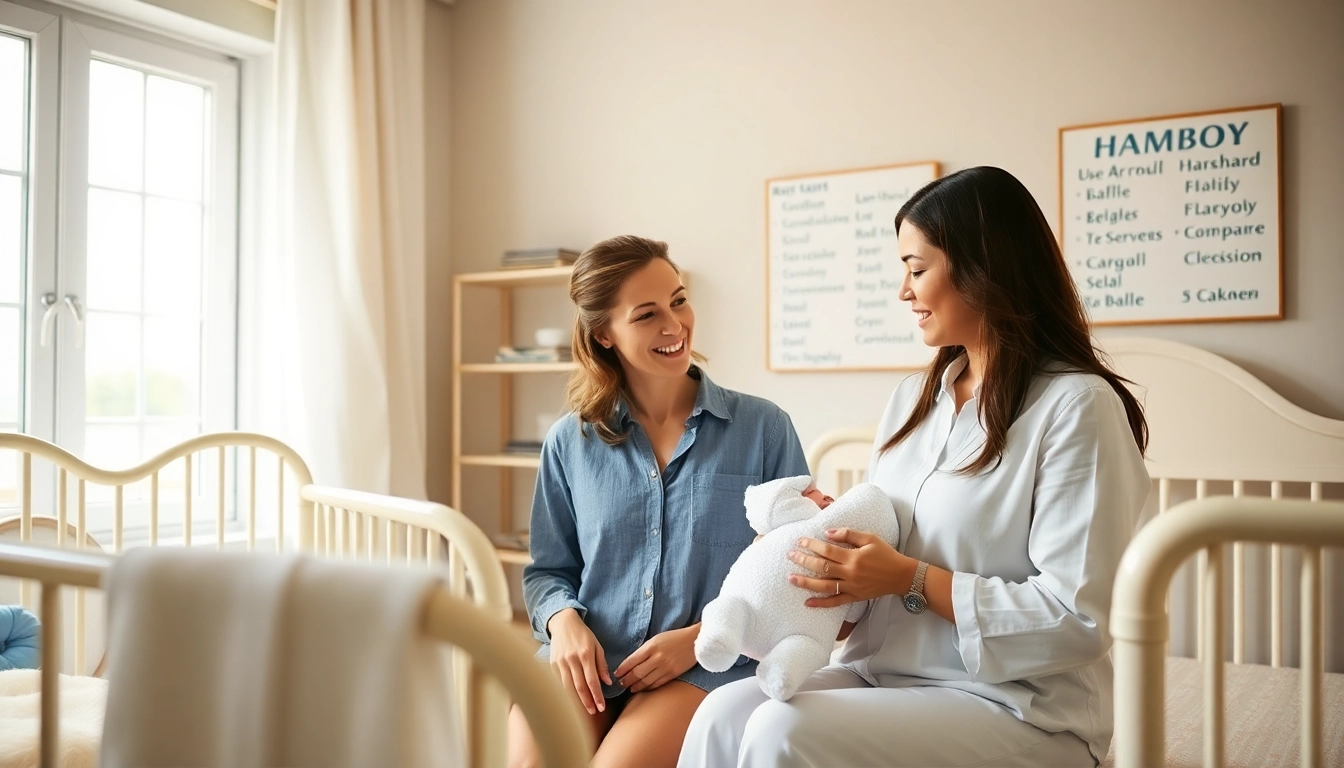 Elige nombres de niño únicos mientras los padres discuten en un acogedor dormitorio.