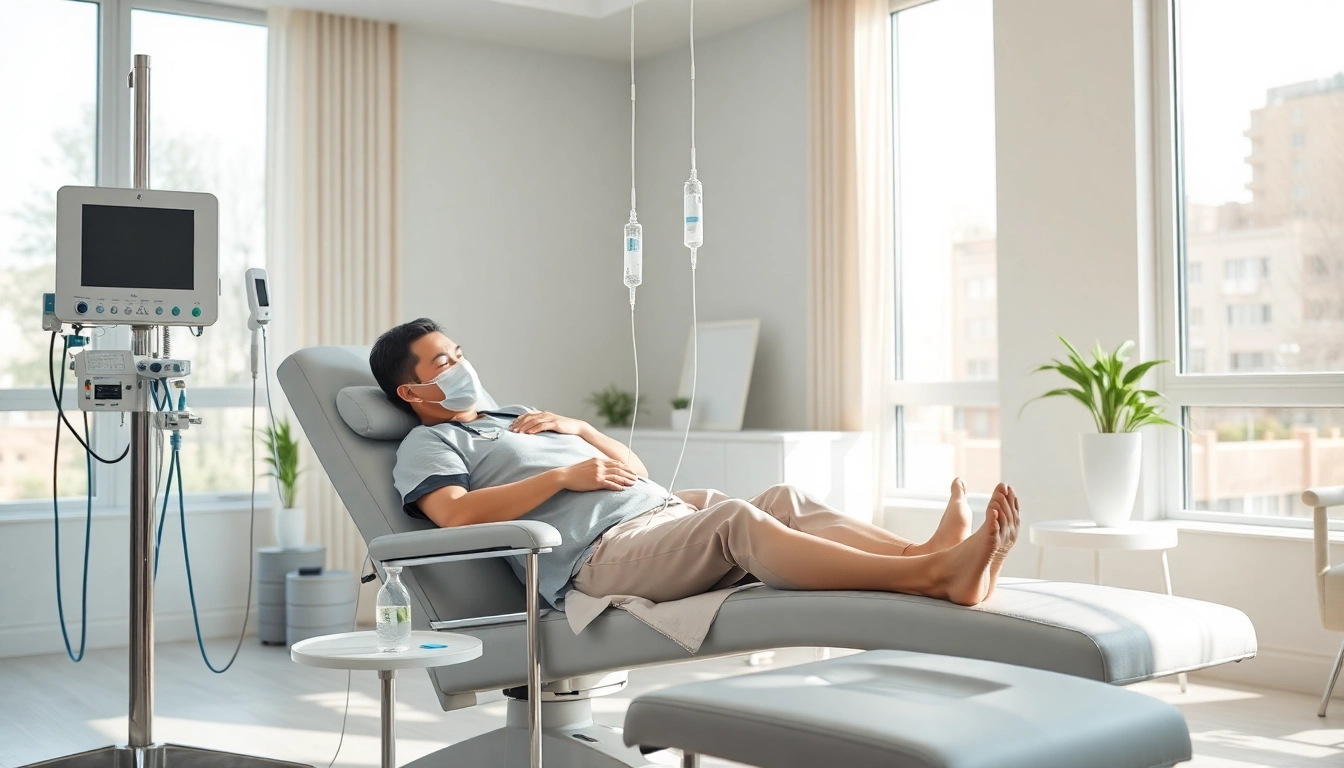 Administering an iv infusion near me with a healthcare professional in a calming medical environment.